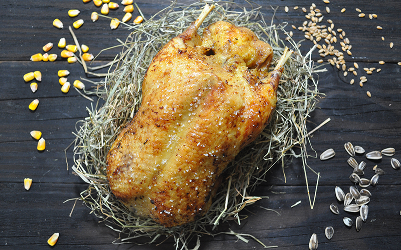 Canard entier Bio rôti aux patates douces